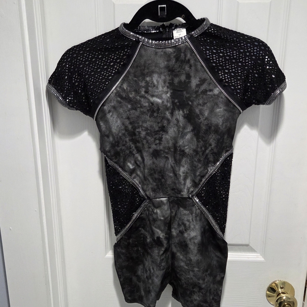 Black and Gray Hip Hop Biketard